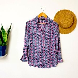 Banana republic floral blouse